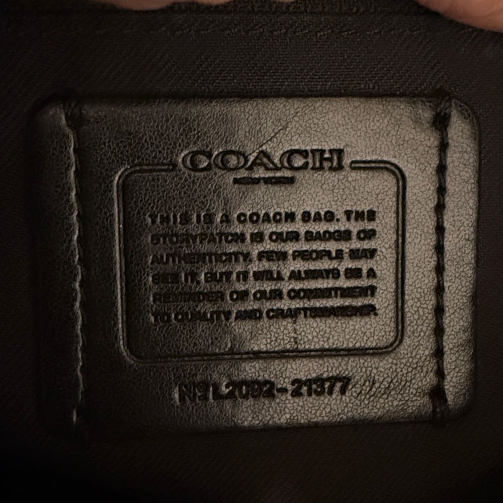 Coach Pebbled Black Crossbody Bag - Picture 4 of 5